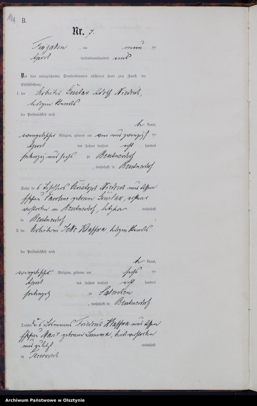 image.from.unit.number "Heiraths-Haupt-Register Nr 1 - 23"