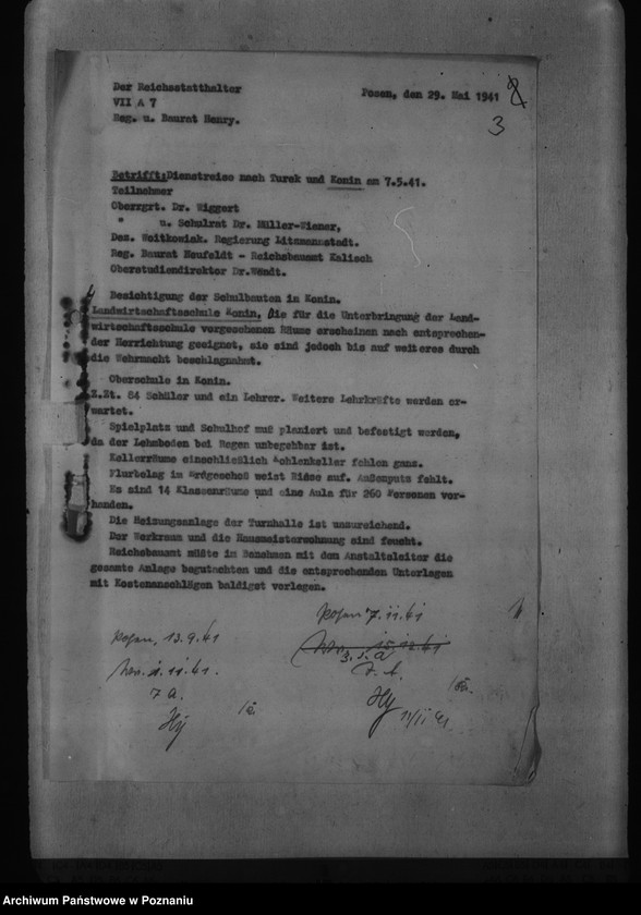 Obraz 7 z jednostki "Buten für die Bauschule, die Meisterschule in Posen, Landwirtschaftsschule in Turek, Textilschule in Litzmannstadt, Schniederinnenschule in Posen"