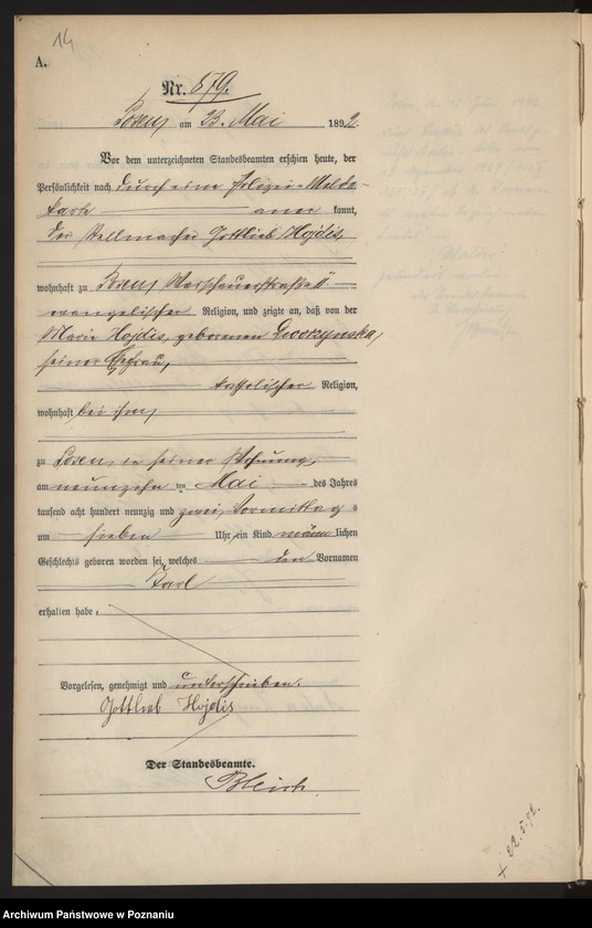 Obraz 17 z jednostki "Księga urodzeń t. III"