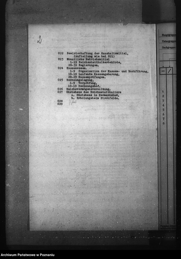 Obraz 6 z jednostki "Aktenplan (Haushalts-, Kassen- und Rechnungswesen)"