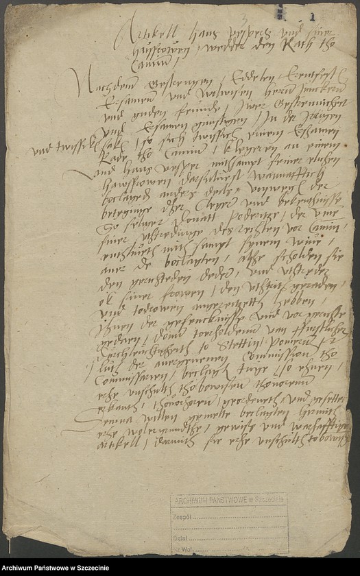 image.from.unit.number "Hans Vesper und Ehefrau contra Donat Pedentz und Ehefrau in po einer Bürgschaft."