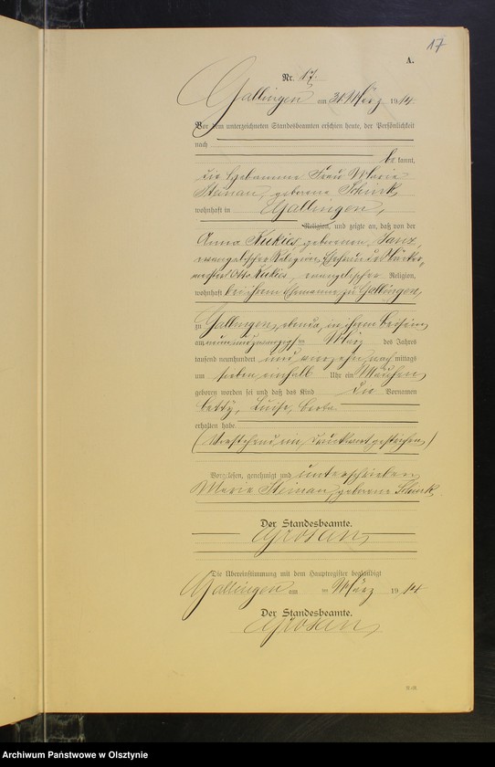 image.from.unit.number "Geburts-Neben-Register Nr 1 - 65 [ Księga urodzeń - wtóropis ]"