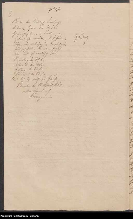 image.from.unit.number "Acta generalia des Oberpäsidialkommissars Landrat von Madai zu Kosten betreffend die Verfolgung der polnisch-revolutionären Umtriebe im Kreise Pleschen /Pleszew/."
