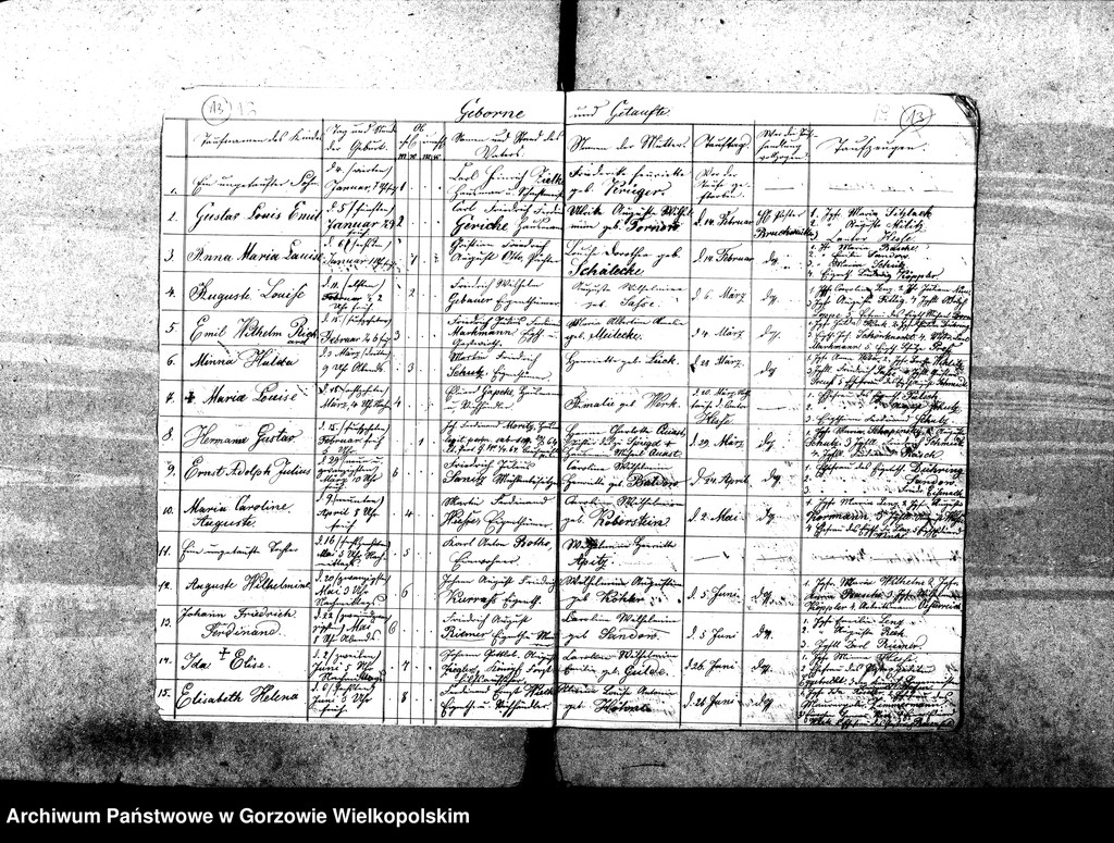 image.from.unit.number "Duplikate der Kirchenbücher von der Parochie Gennisch Warthebruch: Ober Gennin (Jeniniec), Alt Gennin (Jeninek), Unter Gennin (Podjenin), Blumenthal (Kwiatkowice), Spiegel (Poźrzadło), Sophienaue (Zosinek), Hankwitzruh (brak polskiego odpowiednika)"