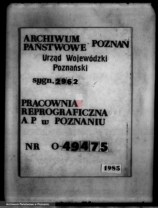 Obraz 1 z jednostki "Majątek Jeziorki Kosztowskie powiatu wyrzyskiego wyłączenie z art. 4/5 ustawy o wykonaniu reformy rolnej Ernst Buttner"