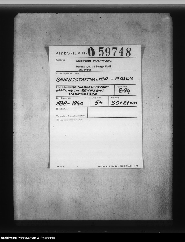 Obraz 2 z jednostki "Die Gauselbstverwaltung im Reichsgau Wartheland"