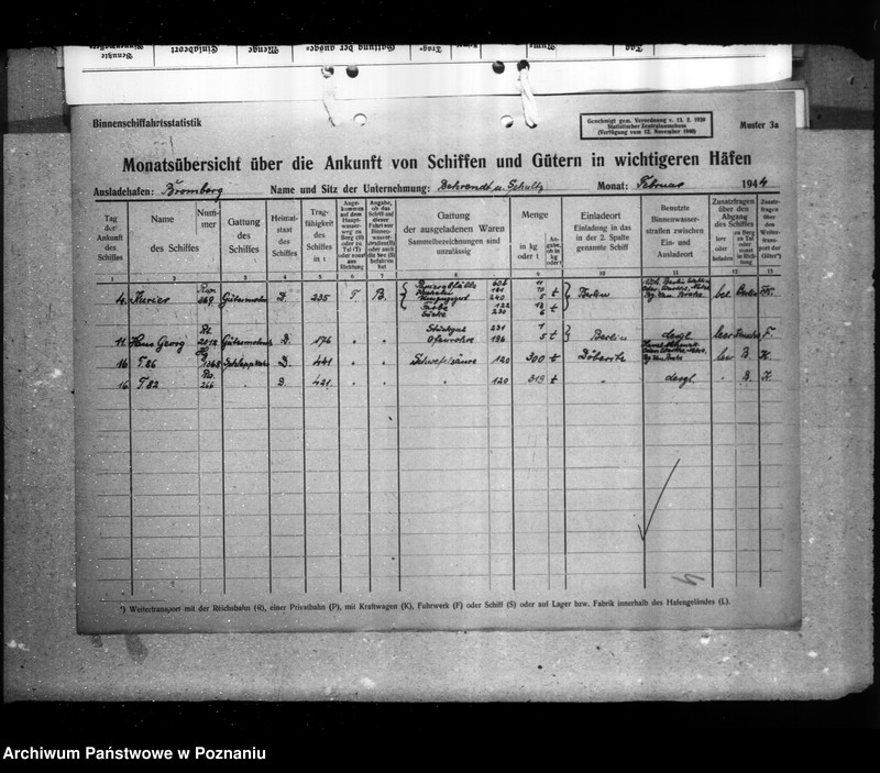 Obraz 8 z jednostki "Monatsübersichten über die Ankunft von Schiffen und Güter in wichigeren Häfen"
