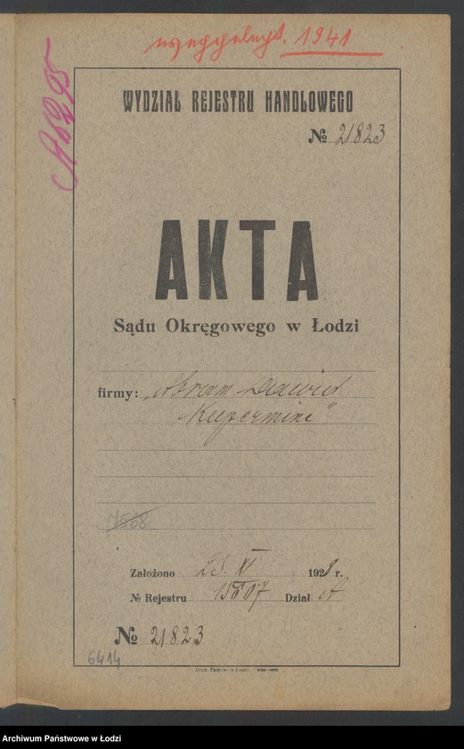 Obraz 2 z jednostki "Abram Dawid Kupermin – sprzedaż materiałów piśmiennych"