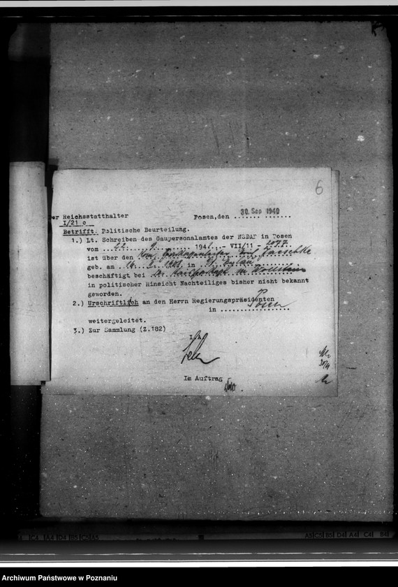 Obraz 10 z jednostki "Politische Beurteilungen der Angestellten"