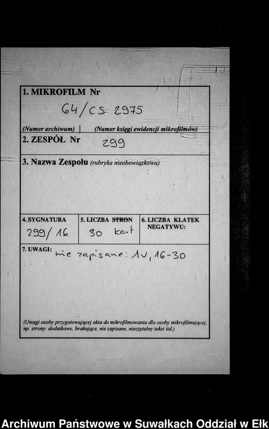 image.from.unit.number "Geburts-Neben-Register des Preussischen Standes-Amtes Gr. Strengeln Kreis Angerburg"