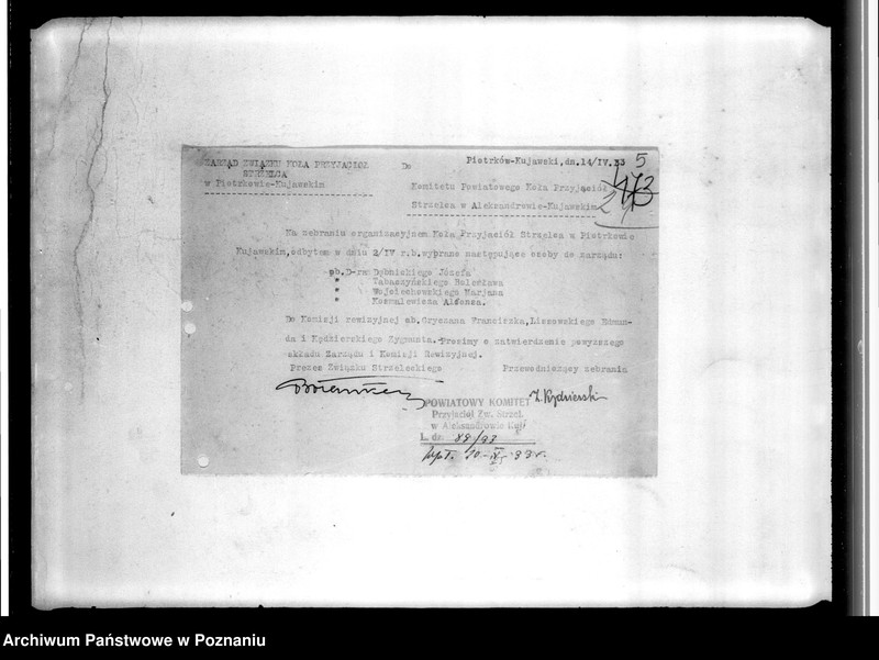 Obraz 9 z jednostki "Okólniki, zarządzenia, protokoły, rozkazy, sprawozdania, korespondencja, Komendy Powiatowe w Międzychodzie, Koninie i Wolsztynie"