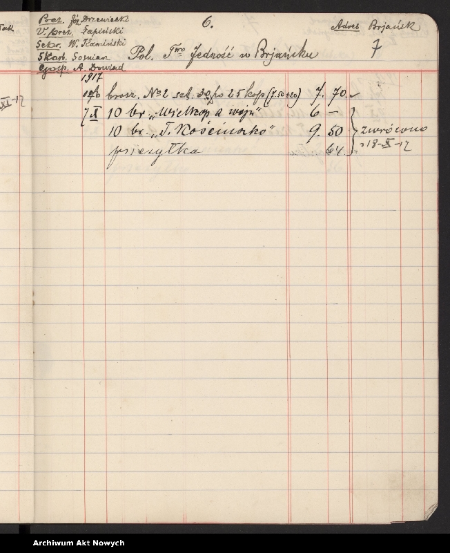 Obraz 10 z jednostki "Informacje o instytucjach i organizacjach polskich działających na terenie Rosji."