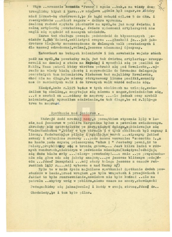 Obraz 13 z jednostki "Relacje i wspomnienia dotyczące powstania wielkopolskiego: 1. Powidz, powiat Gniezno, województwo poznańskie, 2. Przemęt, powiat Wolsztyn, województwo poznańskie."