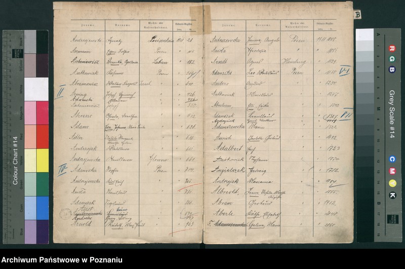 Obraz 3 z jednostki "Spis alfabetyczny urodzeń za 1911"