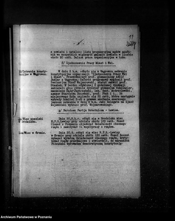 Obraz 15 z jednostki "Sprawozdania sytuacyjne tygodniowe za czas od 28 września do dnia 1 listopada 1928 r."