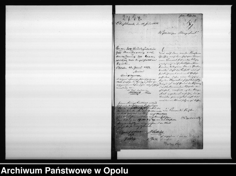 Obraz 5 z jednostki "Acta des Magistrats zu Oppeln betreffend die kleine Brücke im Wege nach dem Domainen Vorwerk Oberschale"