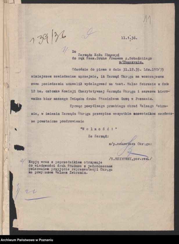 Obraz 14 z jednostki "Zbąszyń, powiat Nowy Tomyśl - akta koła."