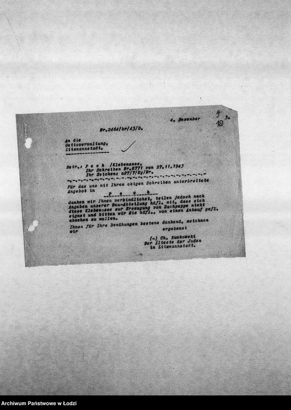 Obraz 13 z jednostki "[Korespondencja PSŻ w różnych sprawach]"