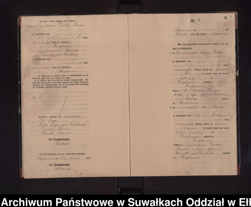image.from.unit.number "Heiraths-Neben-Register des Preussischen Standes-Amtes Stasswinnen Kreis Lötzen"