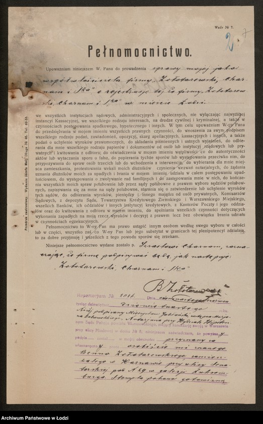 Obraz 9 z jednostki "Złotarewski, Charnam i S-ka – sprzedaż oleju i przetworów chemicznych"