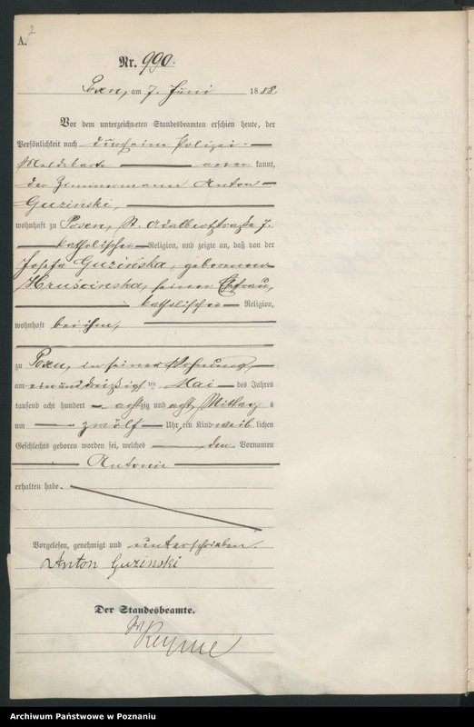 Obraz 5 z jednostki "Księga urodzeń t. III"