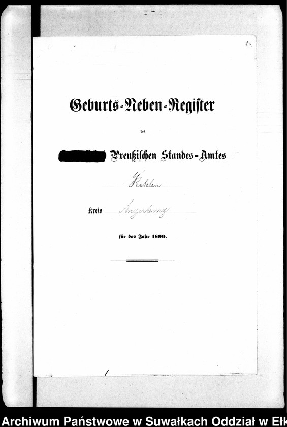 image.from.unit.number "Geburts-Neben-Register des Preussischen Standes-Amtes Kehlen Kreis Angerburg"