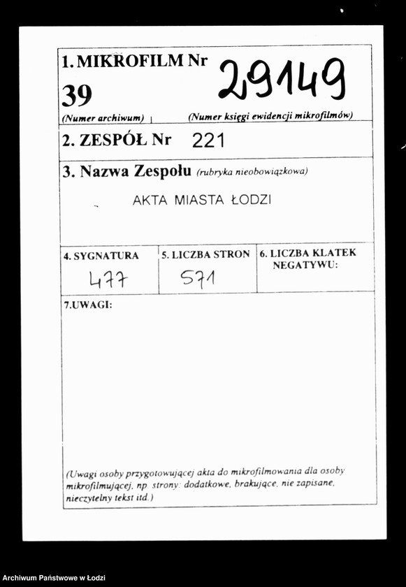 Obraz 2 z jednostki "Akta tyczące się budowy domów przez tkaczy"