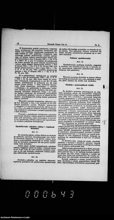 Obraz 9 z jednostki "Akta dotyczące spraw podatku dochodowego"