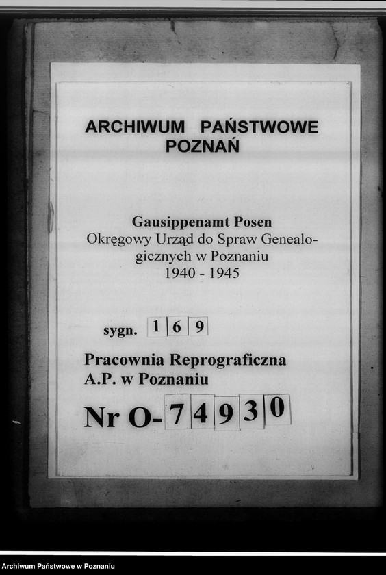 Obraz 18 z jednostki "Aufhebung der Personalunion von Stadt-und Kreissippenamt Leslau [Włocławek, województwo bydgoskie]"