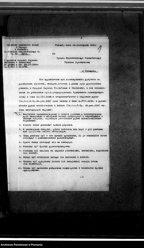 Obraz 5 z jednostki "Zatwierdzenie Zakładu Przemysłowego Fabryki Fajansów formy St. Mańczak w Chodzieży"