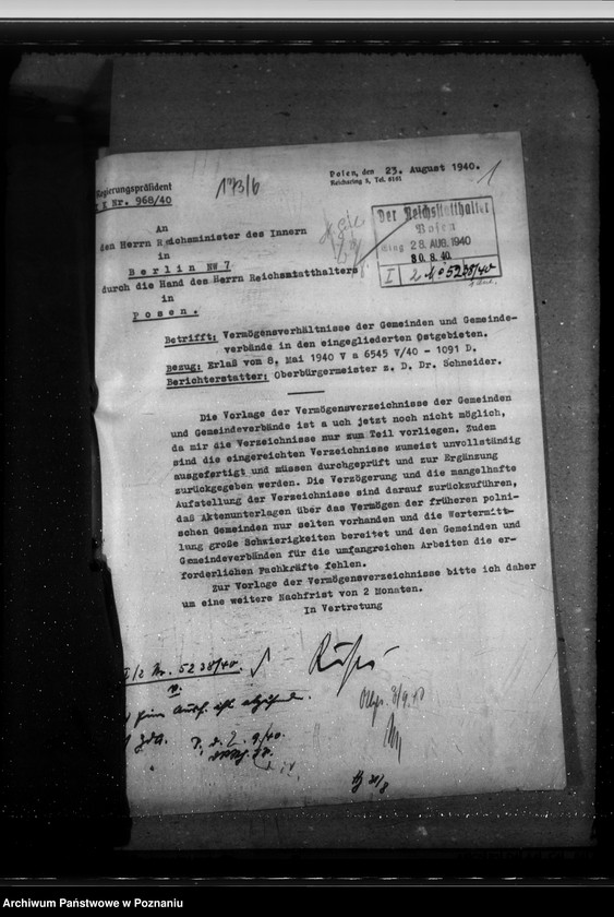 Obraz 5 z jednostki "Zuweisungen beschlagnahmter Grundstücke an Gemeinde-, Kreis- und Reichsverwaltungen"