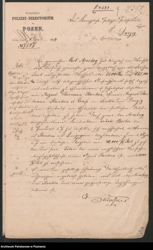 Obraz 12 z jednostki "A. betr. die Auskunft über Ausländer Lit. A"