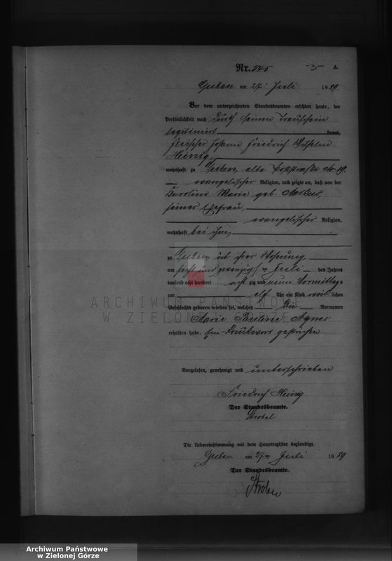 image.from.unit.number "Geburts-Neben-Register, Band II von No 543 bis No 998"