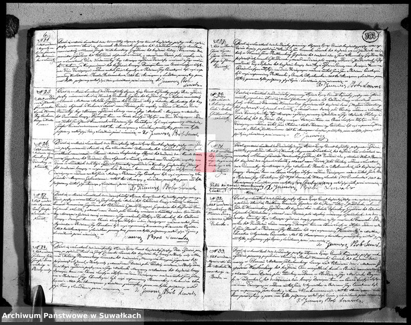 image.from.unit.number "Księga duplikat urodzonych, zaślubionych i umarłych urzędnika stanu cywilnego, parafii suwalskiey na rok 1835"