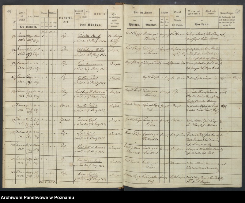 Obraz 14 z jednostki "[Akta urodzeń i chrztów, zapowiedzi i ślubów, zgonów i pogrzebów]"