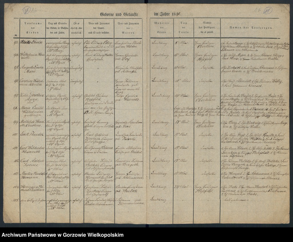 image.from.unit.number "Duplikate der Kirchenbücher von der Parochie der Hauptkirche zu Landsberg an der Warthe (zawiera też księgę zgonów Konkordien Kirche z 1840 r.)"