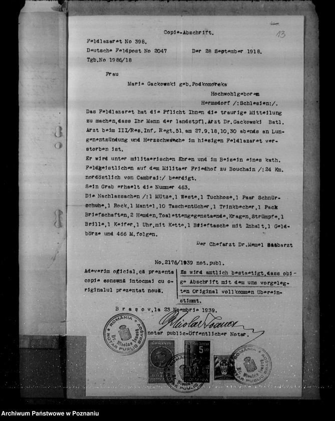 Obraz 17 z jednostki "Polnische Internierte aus Litauen und Ungarn"