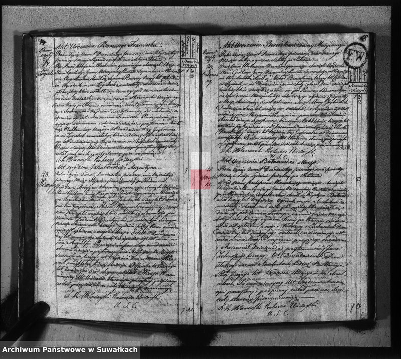 image.from.unit.number "Akta urodzonych gminy wiżańskiey obwodu seyneńskiego, w województwie augustowskim od dnia 1-go stycznia do dnia ostatniego grudnia 1821 roku"