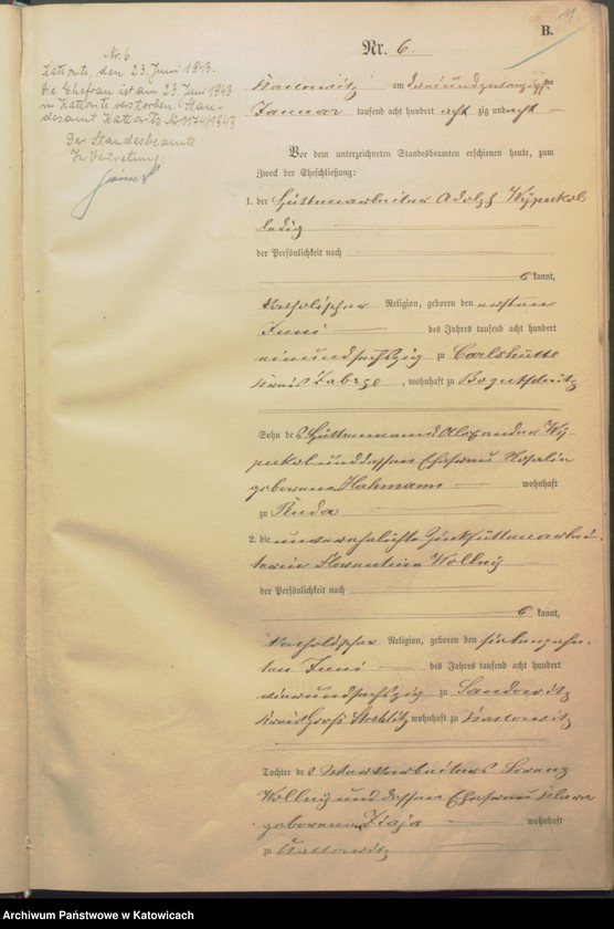 Obraz 14 z jednostki "Księga małżeństw nr 1 – 134"