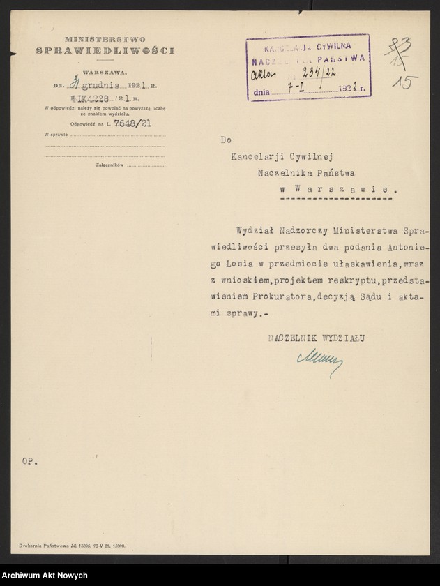 image.from.unit.number "Ułaskawienia z b. Kongresówki - uwzględnione, dotyczące: gorzelnictwa, kradzieży, usuwania sublokatorów, pobicia, zabójstw, przemytu, łapownictwa, fałszerstwa"