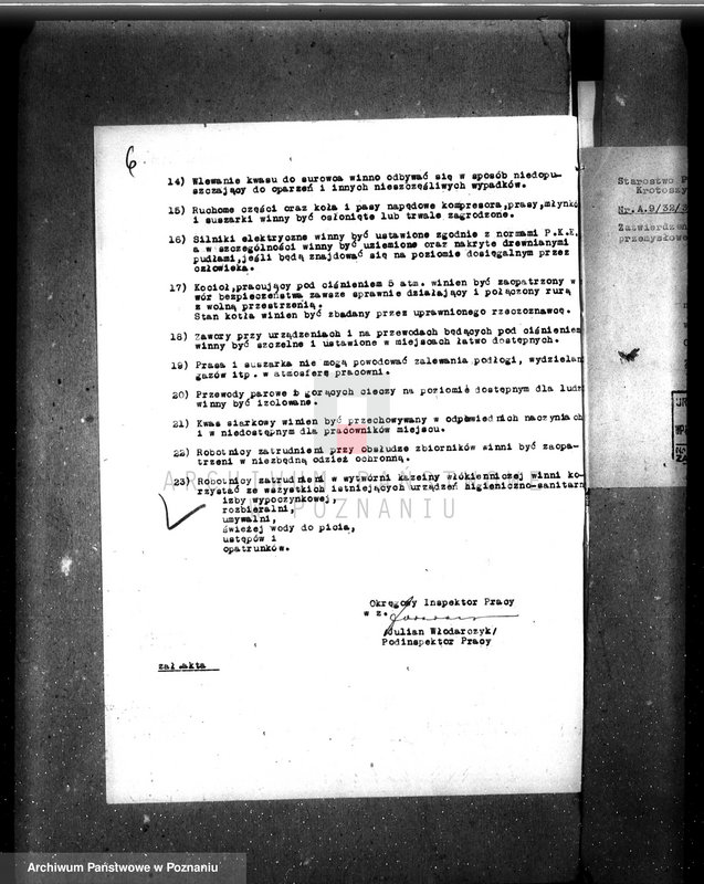 Obraz 10 z jednostki "Zatwierdzenie zakładu przemysłowego /mleczarnia/ w Krotoszynie /spółka z nieogr. odp"