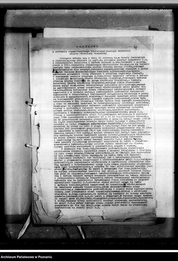 Obraz 8 z jednostki "Powiatowa Komisja Rolniczej Służby Młodzieży Wiejskiej - regulamin, protokoł zebrania"