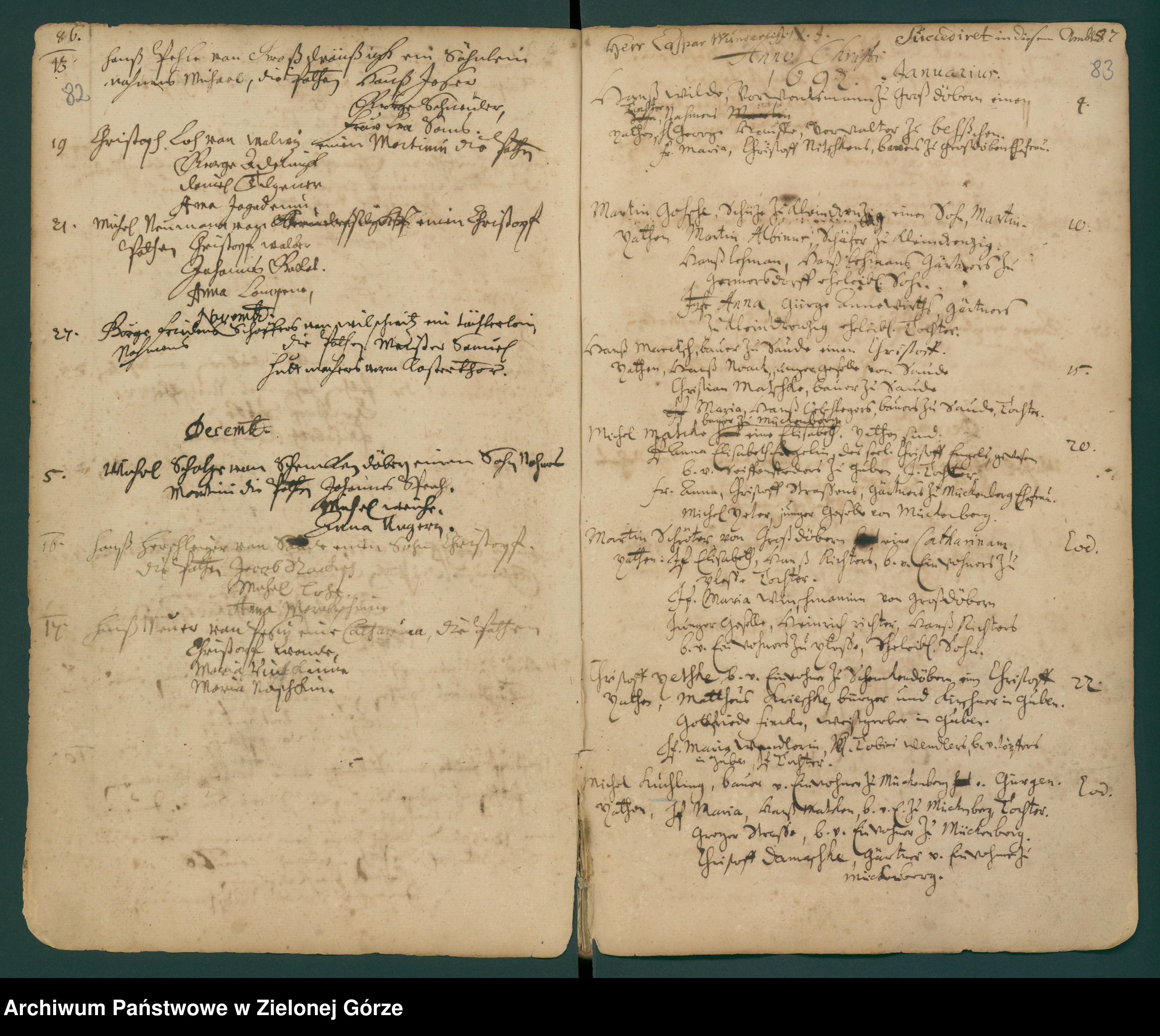 Skan z jednostki: Geburts und Tauf Reg[ister] Klosterkirche zu Guben