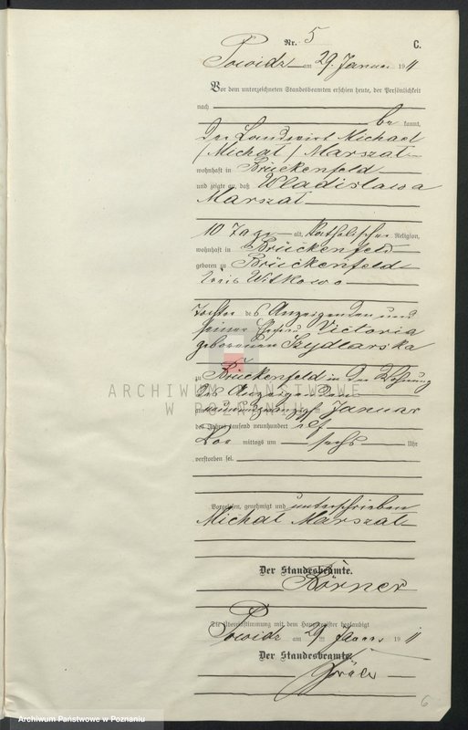 Obraz 9 z jednostki "Sterbe-Nebenregister"