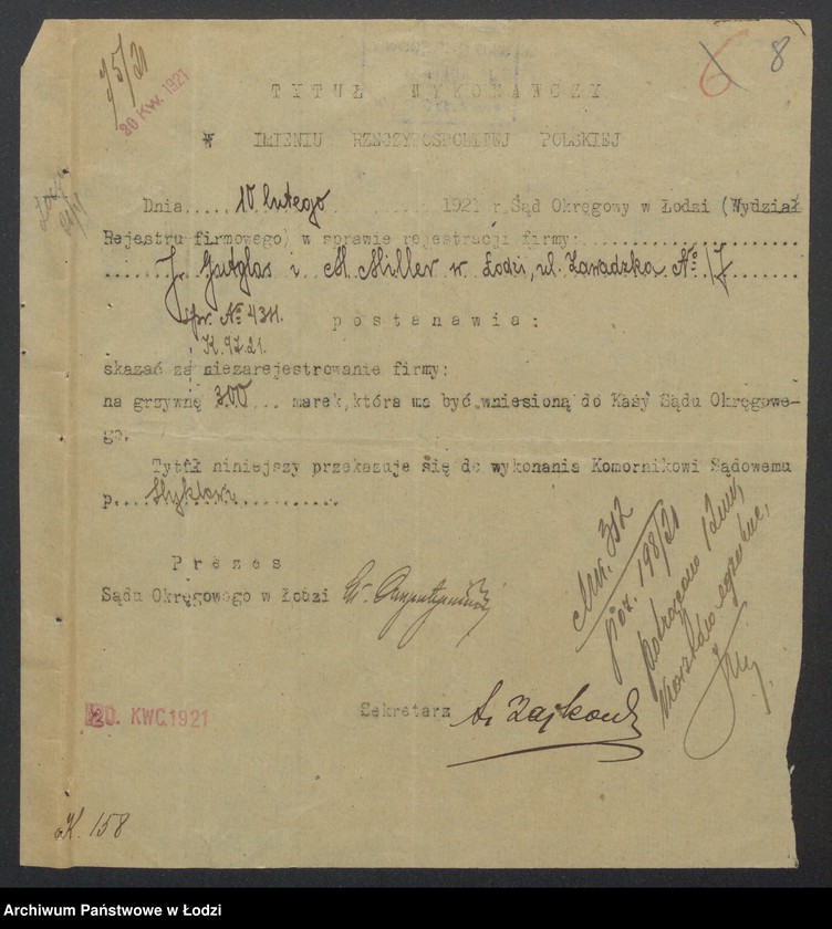 Obraz 10 z jednostki "Joel Gulglas, Mosyek Chil Miller- handel towarami galanteryjnymi"