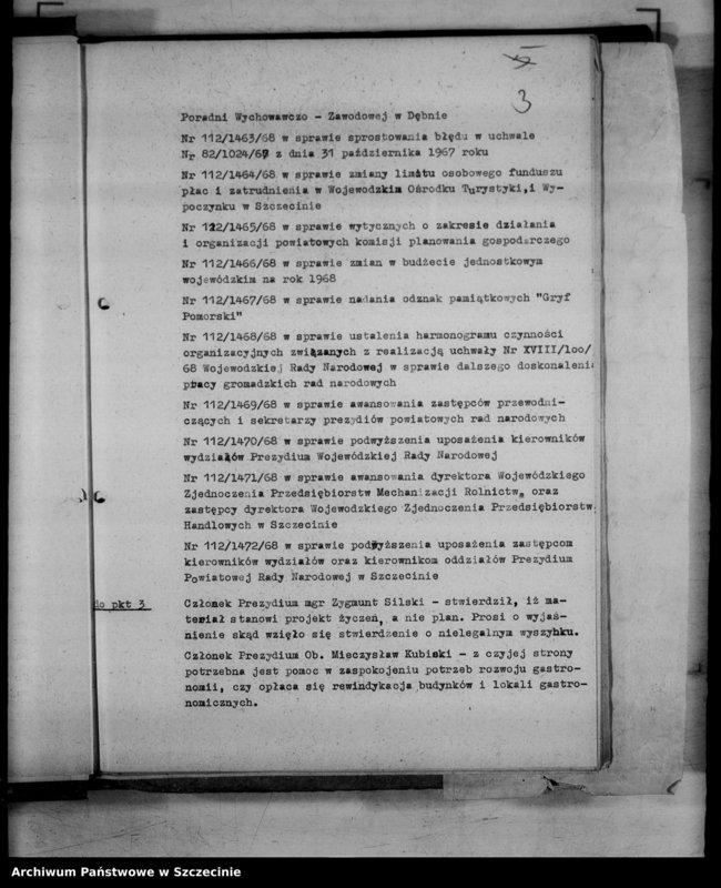 image.from.unit.number "Protokół posiedzenia Prezydium Wojewódzkiej Rady Narodowej  nr 112, miesiąc lipiec"