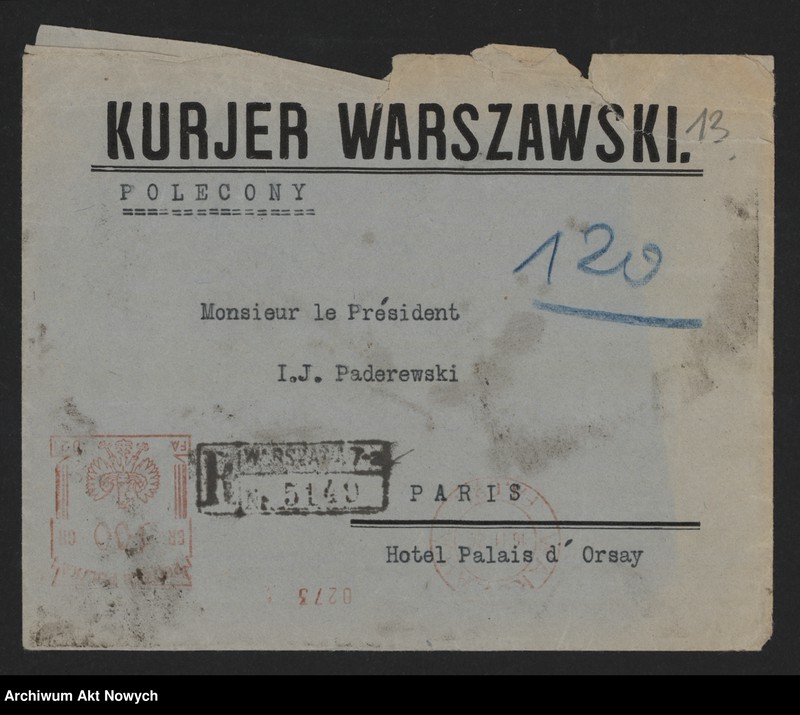 image.from.unit.number "Olchowicz Konrad (redaktor naczelny "Kuriera Warszawskiego"); Załączniki: telegramy do M. Borzęckiego i J. Piątkowskiej - Lübke; L.24 (odpowiedzi - rękopisy, maszynopisy)"