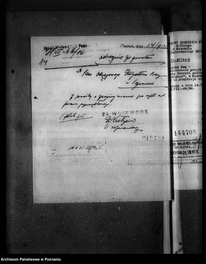 Obraz 18 z jednostki "Zatwierdzenie zakładu przemysłowego fabryki guzików Firmy "Excelsior" Ewy Bielickiej w Poznaniu"