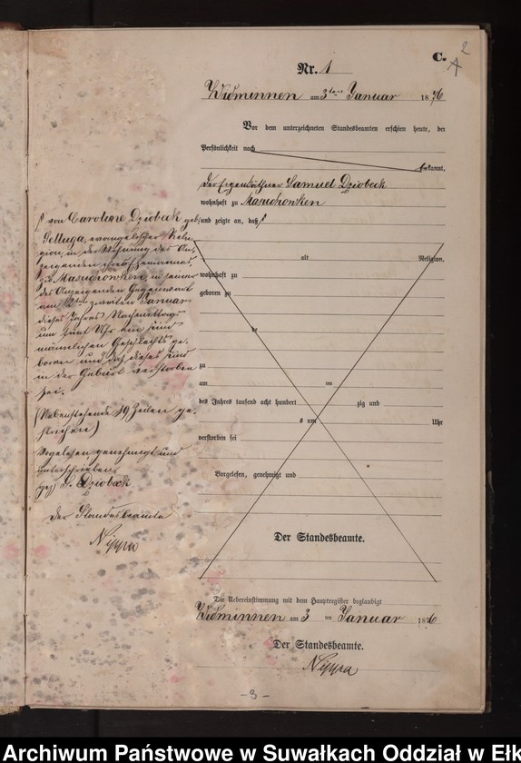 image.from.unit.number "Sterbe-Neben-Register des Preussischen Standes-Amtes Widminnen Kreis Loetzen"