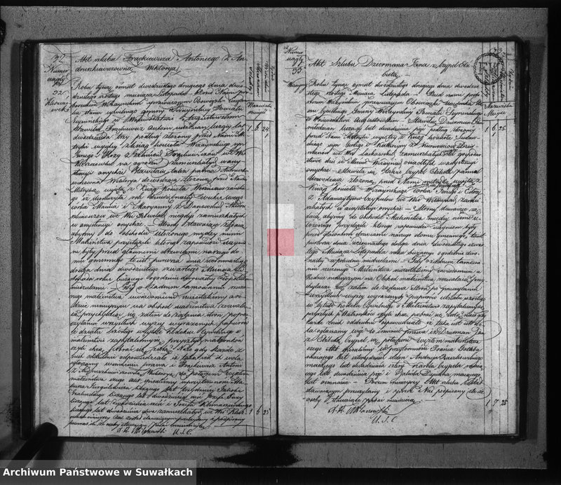 image.from.unit.number "Akta zaślubionych gminy wiżańskiey obwodu seyneńskiego, województwa augustowskiego od dnia 1-go miesiąca stycznia do dnia ostatniego miesiąca grudnia 1822 roku"